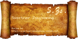 Svertner Zsuzsanna névjegykártya