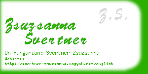 zsuzsanna svertner business card